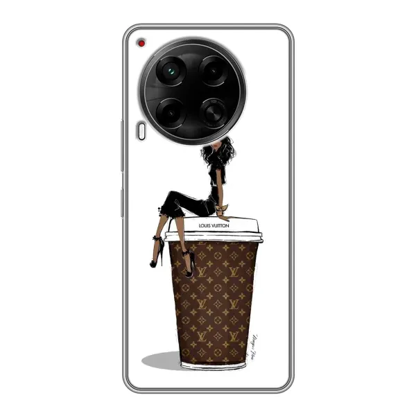 Чехол с принтом «кофе LOUIS VUITTON» для TECNO Camon 30 (CL6)