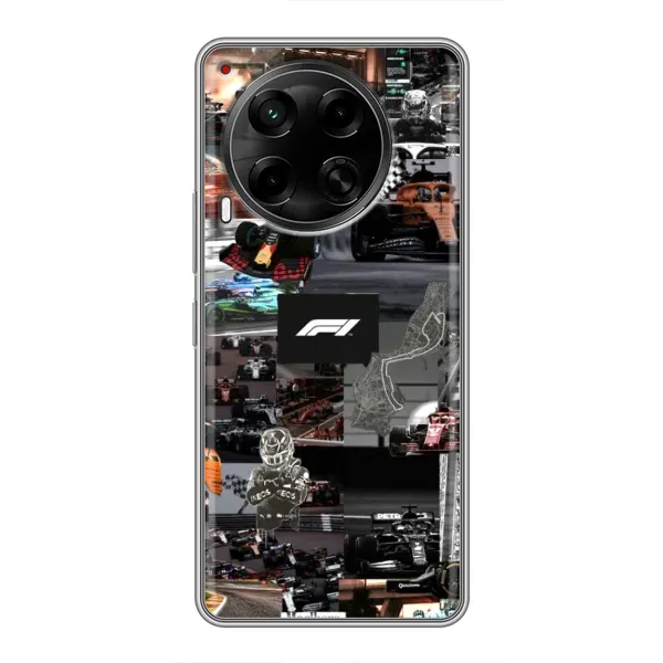 Чехол с принтом «Гоночный коллаж Ф1» для TECNO Camon 30 (CL6) Чехол с принтом «Гоночный коллаж Ф1» для TECNO Camon 30 (CL6)