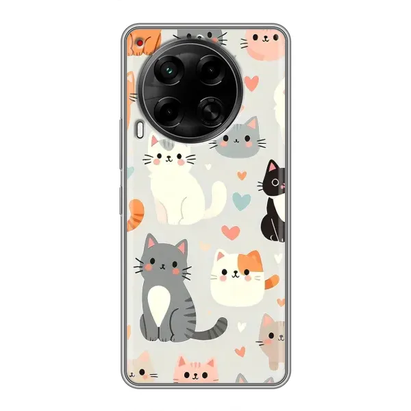 Чехол с принтом «Коллаж котов» для TECNO Camon 30 (CL6) Чехол с принтом «Коллаж котов» для TECNO Camon 30 (CL6)