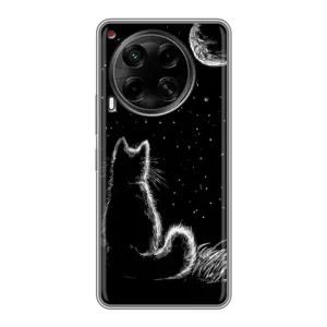 Чехол с принтом для Tecno Camon 30 (CL6) (AlphaPrint) Модные коты