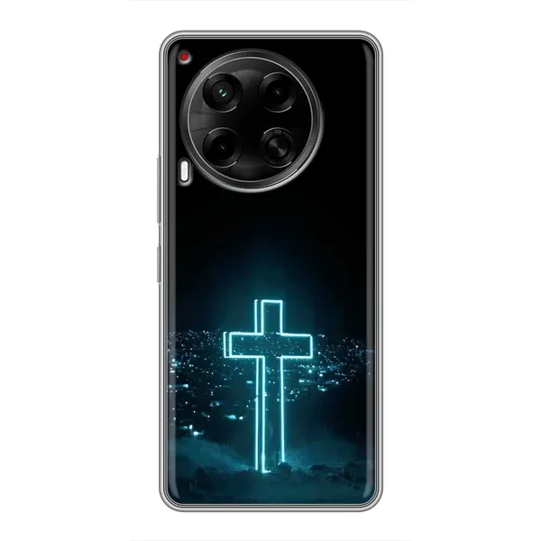 Чехол с принтом «Крест и город» для TECNO Camon 30 (CL6)