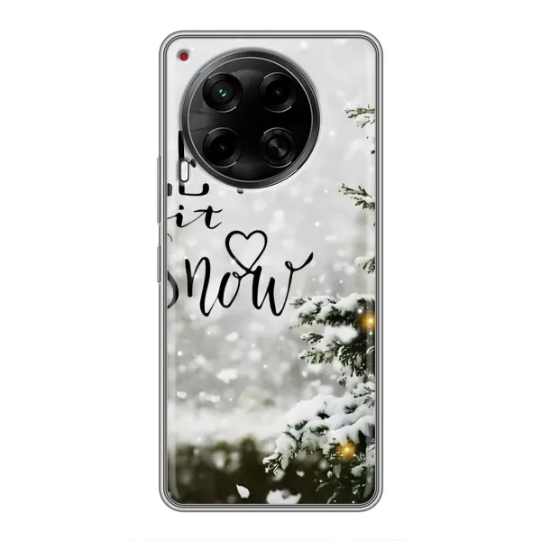 Чехол с принтом «Let it snow» для TECNO Camon 30 (CL6)