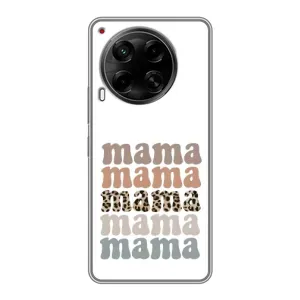 Чехол с принтом «Текстовый коллаж мама» для TECNO Camon 30 (CL6)