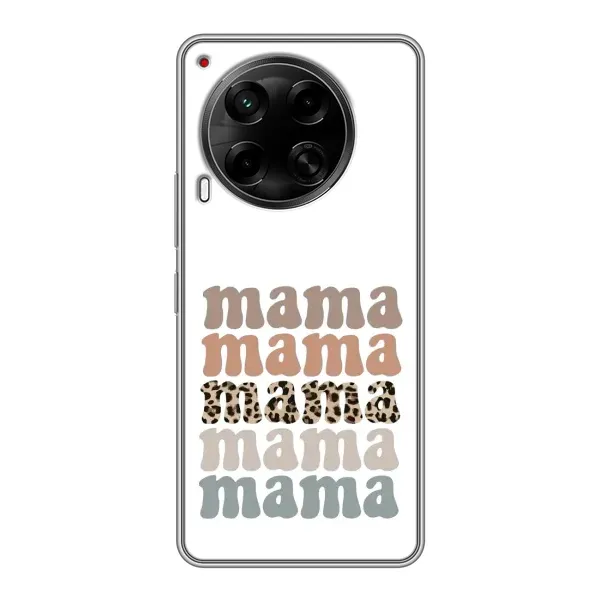 Чехол с принтом «Текстовый коллаж мама» для TECNO Camon 30 (CL6)