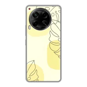 Силиконовый чехол с принтом в цветах на Tecno Camon 30 (CL6)
