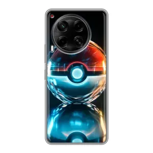 Чехол с Пикачу на Tecno Camon 30 (CL6) (Мяч Пикачу)