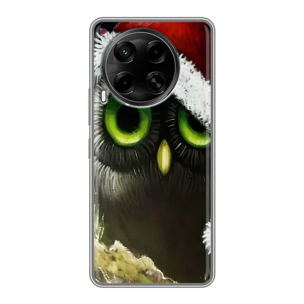 Чехол с принтом «Новогодняя Сова» для TECNO Camon 30 (CL6) Чехол с принтом «Новогодняя Сова» для TECNO Camon 30 (CL6)