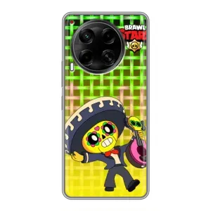 Чехлы Brawl Stars для Tecno Camon 30 (CL6) (AlphaPrint) (Поко в самбреро)