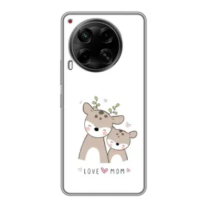 Чехол с принтом «Оленята мама и малыш» для TECNO Camon 30 (CL6)
