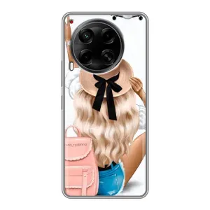 Чехол с печатью для Tecno Camon 30 (CL6) - (Мода) (AlphaPrint) (Путешествие)