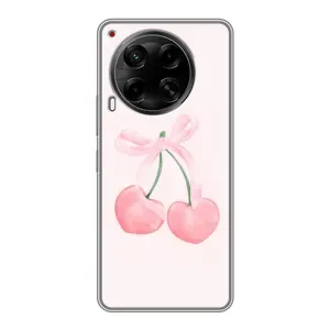 Чехол с розовым рисунком для Tecno Camon 30 (CL6) (Розовые вишни)