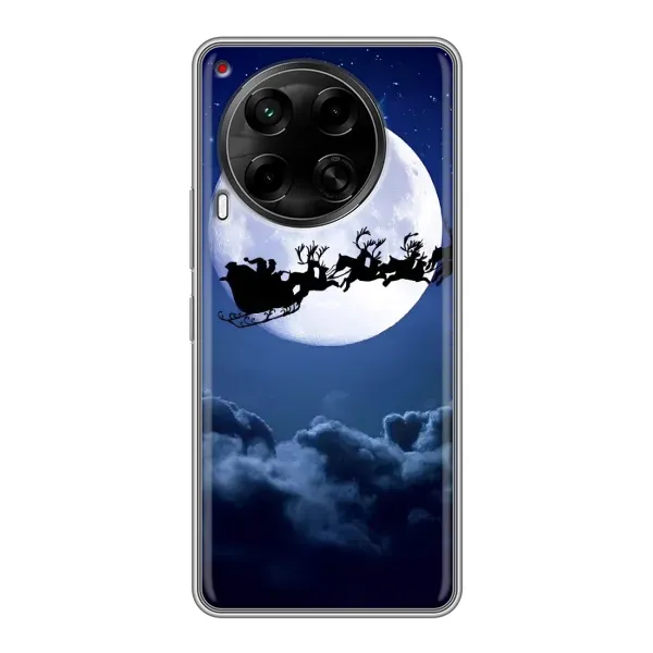 Чехол с принтом «Санта - луна» для TECNO Camon 30 (CL6) Чехол с принтом «Санта - луна» для TECNO Camon 30 (CL6)