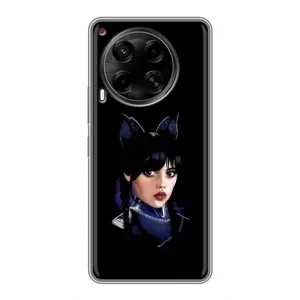 Чехлы Венсдей на Tecno Camon 30 (CL6) Уэнсдей (AlphaPrint)