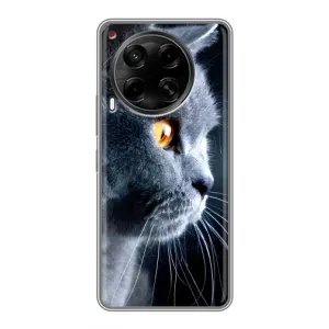 Чехлы с Котиками для Tecno Camon 30 (CL6) (VPrint) (Серый Кот)