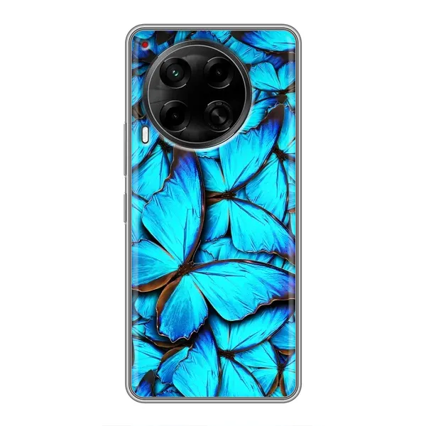 Чехол с принтом «Синие бабочки» для TECNO Camon 30 (CL6) Чехол с принтом «Синие бабочки» для TECNO Camon 30 (CL6)