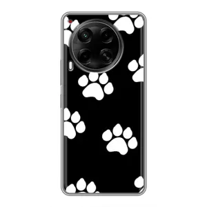 Чехлы с собаками для Tecno Camon 30 (CL6) (VPrint) (Следы собаки)