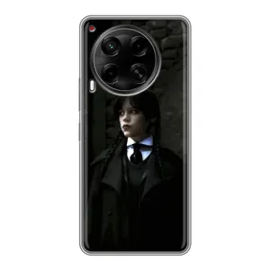 Чехол с дизайном Венздей 2 на Tecno Camon 30 (CL6) (Темный стиль Уэнздей)