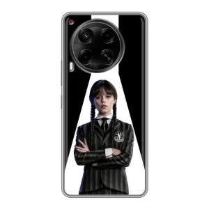 Чехлы Венсдей на Tecno Camon 30 (CL6) Уэнсдей (AlphaPrint) (W-Wednesday)