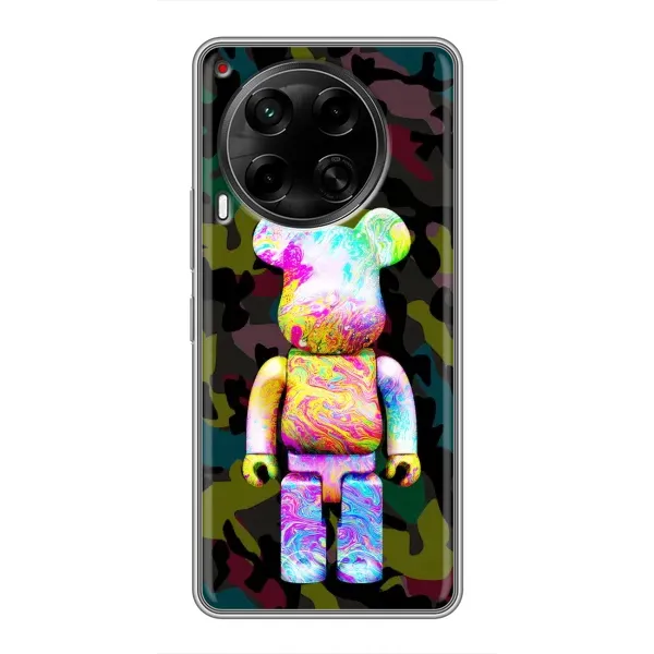Чехол с принтом «Яркий Bearbrick» для TECNO Camon 30 (CL6)