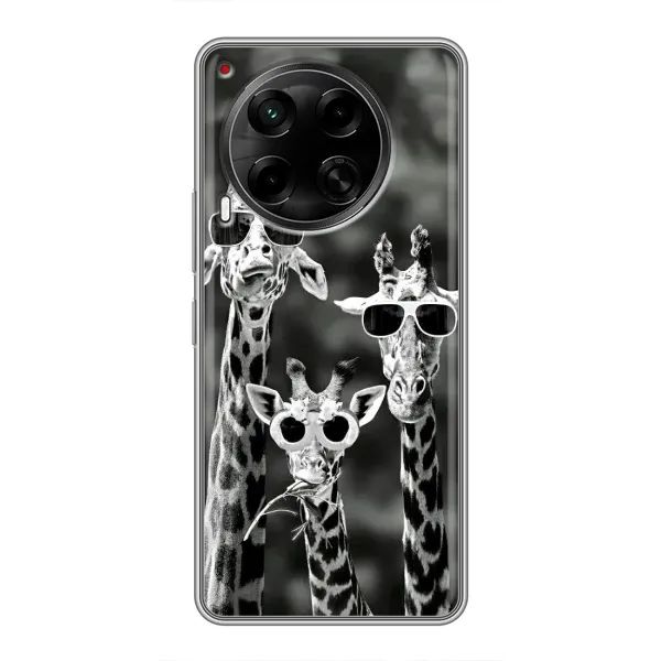 Чехол с принтом «Жирафы в очках» для TECNO Camon 30 (CL6) Чехол с принтом «Жирафы в очках» для TECNO Camon 30 (CL6)