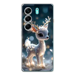 Яскравий чохол для TECNO Camon 40 з Зимові Оленята (Блискуче оленятко)