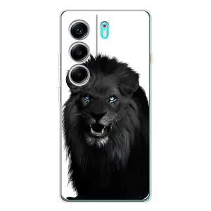 Чехлы с картинками животных TECNO Camon 40 (Черный ЛЕВ)