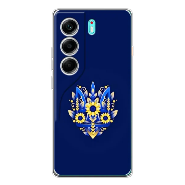 Чехол с принтом «Цветочный Герб» для TECNO Camon 40