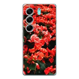 Чохли з квітами для TECNO Camon 40 (VPrint) (Квіти червоні)