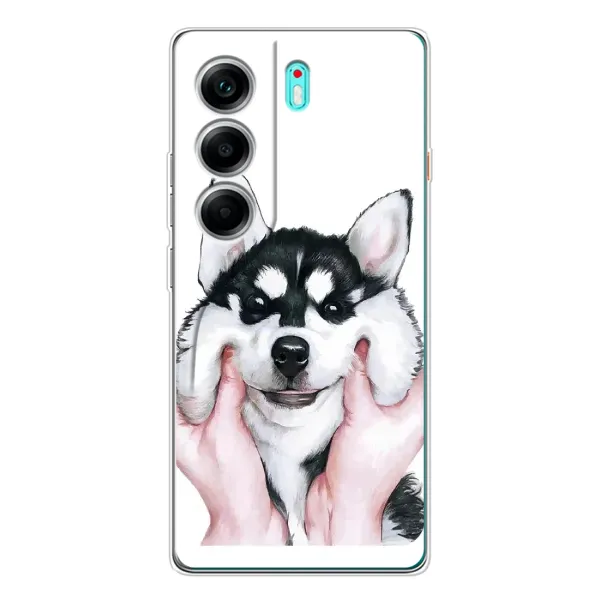 Чохол з принтом «Радісний Хаскі» для TECNO Camon 40