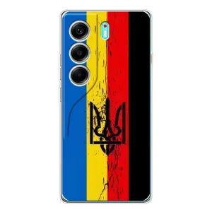 Украинские Чехлы для TECNO Camon 40 с картинкой УПА (AlphaPrint) (Прапор УПА)