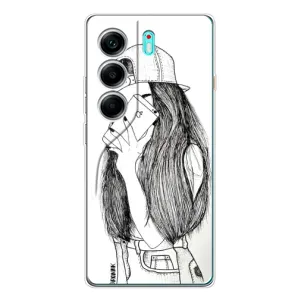 Чохол з друком для TECNO Camon 40 - (Мода) (AlphaPrint) (Фото дівчини)