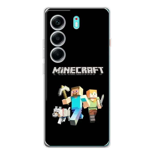 Чохол з принтом «герої Minecraft» для TECNO Camon 40 Чохол з принтом «герої Minecraft» для TECNO Camon 40