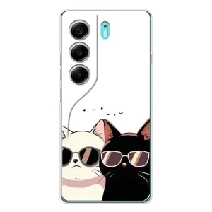 Чохол з малюнком кіт на TECNO Camon 40 (Коти в окулярах)
