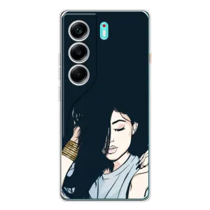 Чохол з друком для TECNO Camon 40 - (Мода) (AlphaPrint) (Гарна дівчина)