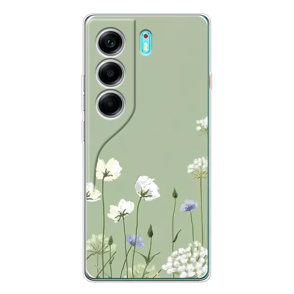 Чохол з принтом «Квіти на зеленому» для TECNO Camon 40 Чохол з принтом «Квіти на зеленому» для TECNO Camon 40