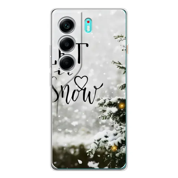Чехол с принтом «Let it snow» для TECNO Camon 40