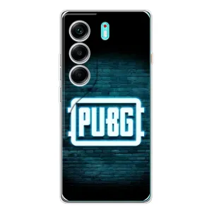 Чехол PUBG для Телефон называется ТЕКНО Камон 40. (AlphaPrint) (Лого PUBG)