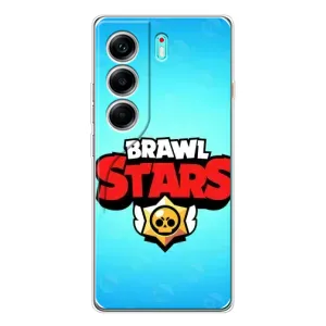 Чехлы Brawl Stars для TECNO Camon 40 (AlphaPrint) (Лого Бравл Старс)