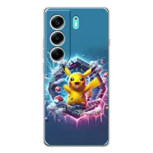 Чехол с Пикачу на TECNO Camon 40 (Лого Пикачу)