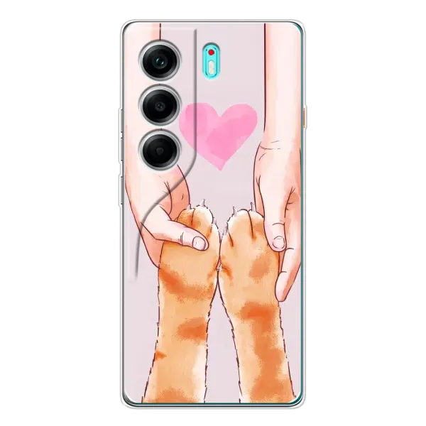 Чехол с принтом «Любовь к котикам» для TECNO Camon 40