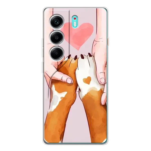 Чохол з принтом «Любовь до собак» для TECNO Camon 40