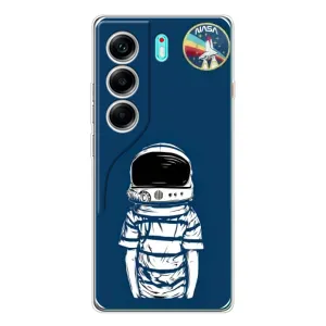Чехол NASA для TECNO Camon 40 (AlphaPrint) (Мальчик в шлеме)