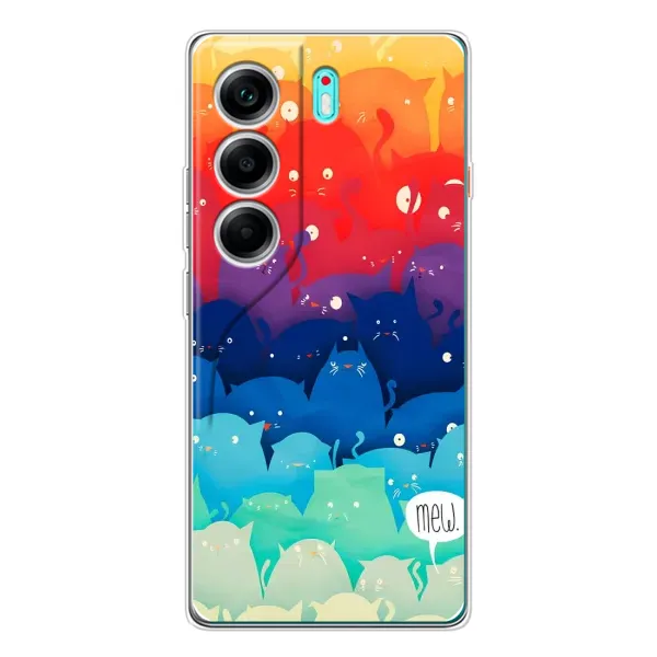 Чехол с принтом «Mew» для TECNO Camon 40