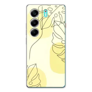 Силиконовый чехол с принтом в цветах на TECNO Camon 40