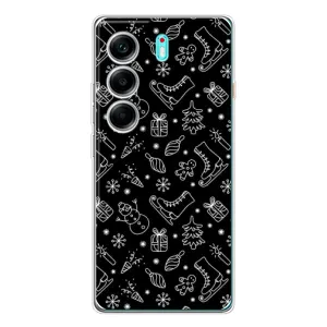 Новорічні, Святкові Чохли для TECNO Camon 40 - 2024 год (Новорічний фон)