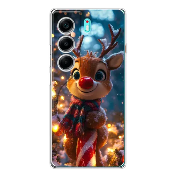 Чохол з принтом «Олень з шарфом» для TECNO Camon 40 Чохол з принтом «Олень з шарфом» для TECNO Camon 40