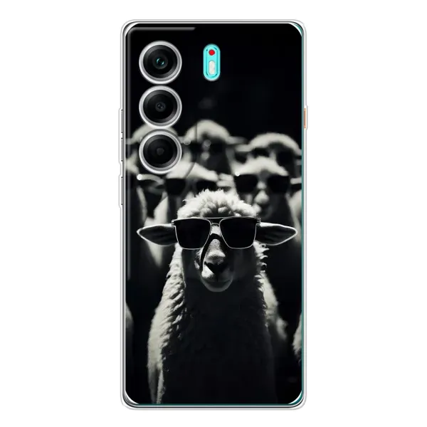 Чехол с принтом «Овечка в очках» для TECNO Camon 40