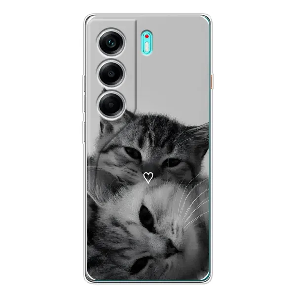 Чохол з принтом «Пара котів» для TECNO Camon 40