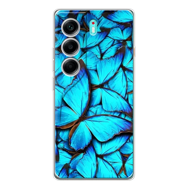 Чехол с принтом «Синие бабочки» для TECNO Camon 40 Чехол с принтом «Синие бабочки» для TECNO Camon 40