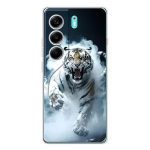 Чохол з принтом «Білий тигр у диму» для TECNO Camon 40